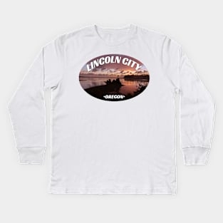 Lincoln City Oregon Kids Long Sleeve T-Shirt